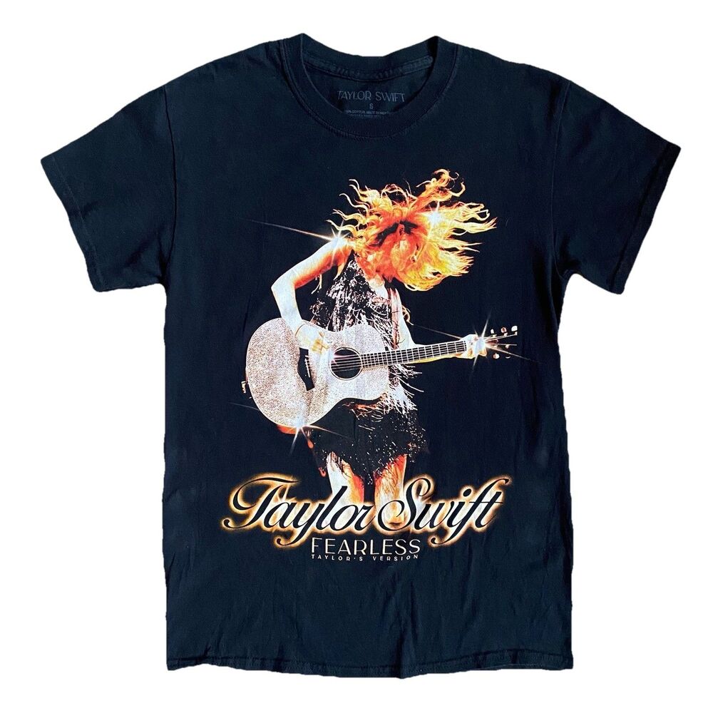 Taylor Swift Fearless Taylor’s Version Black T Sh… - image 1